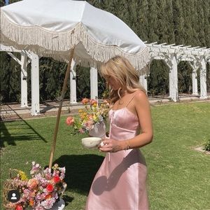 Dee Midi Dress in Dusty Pink